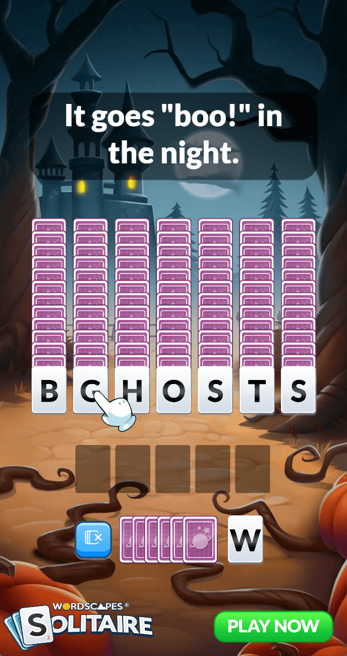 Wordscapes Solitaire playable screenshot